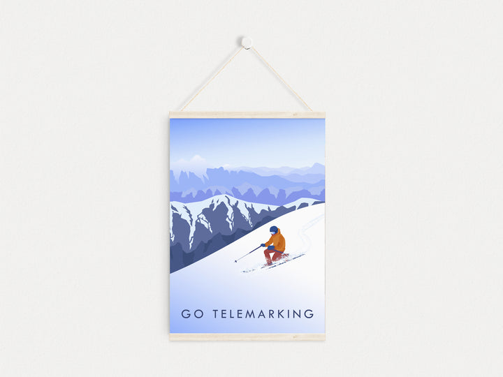 Go Telemarking Travel Poster