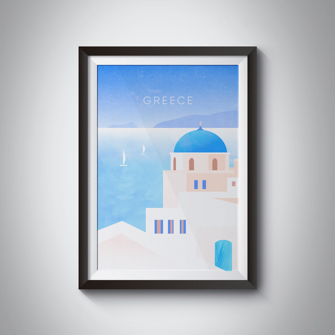 Greece Minimal Travel Poster