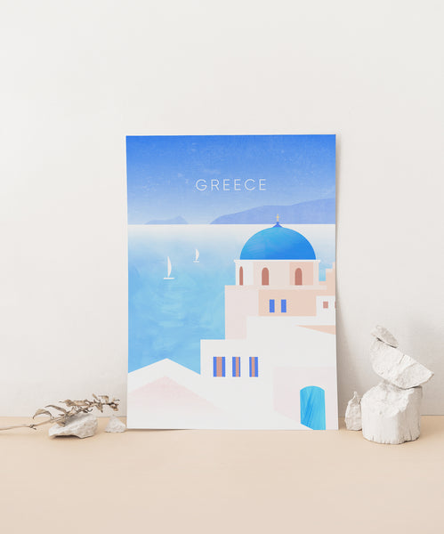 Greece Minimal Travel Poster