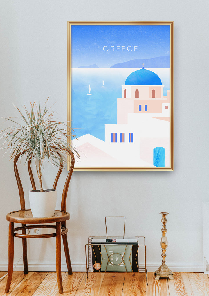 Greece Minimal Travel Poster