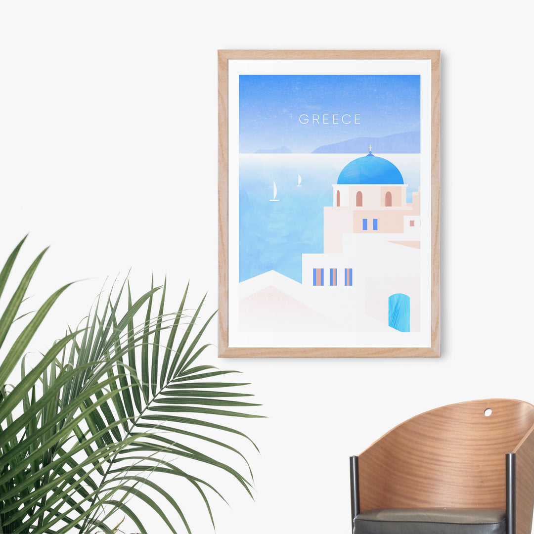 Greece Minimal Travel Poster