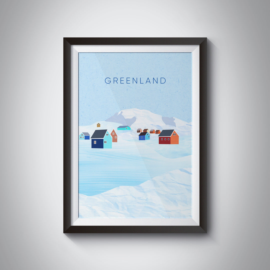 Greenland Minimal Travel Poster