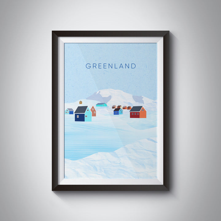 Greenland Minimal Travel Poster