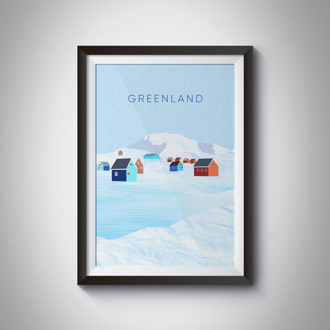 Greenland Minimal Travel Poster