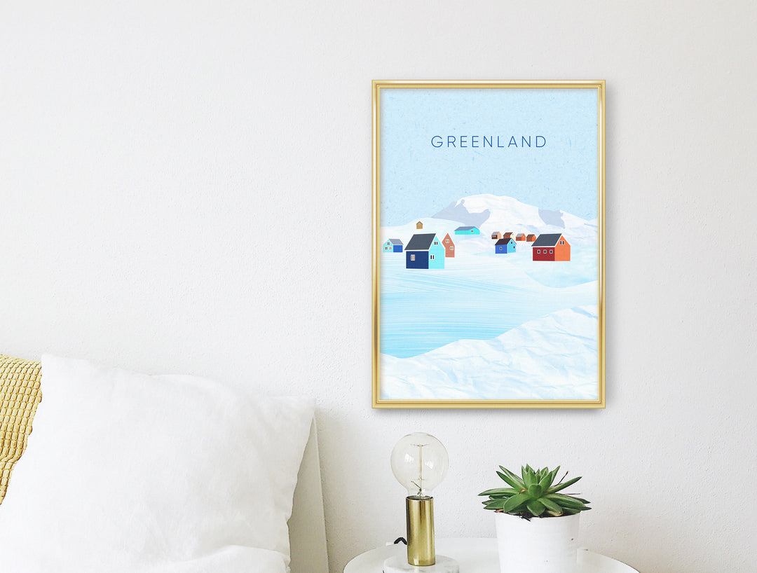 Greenland Minimal Travel Poster