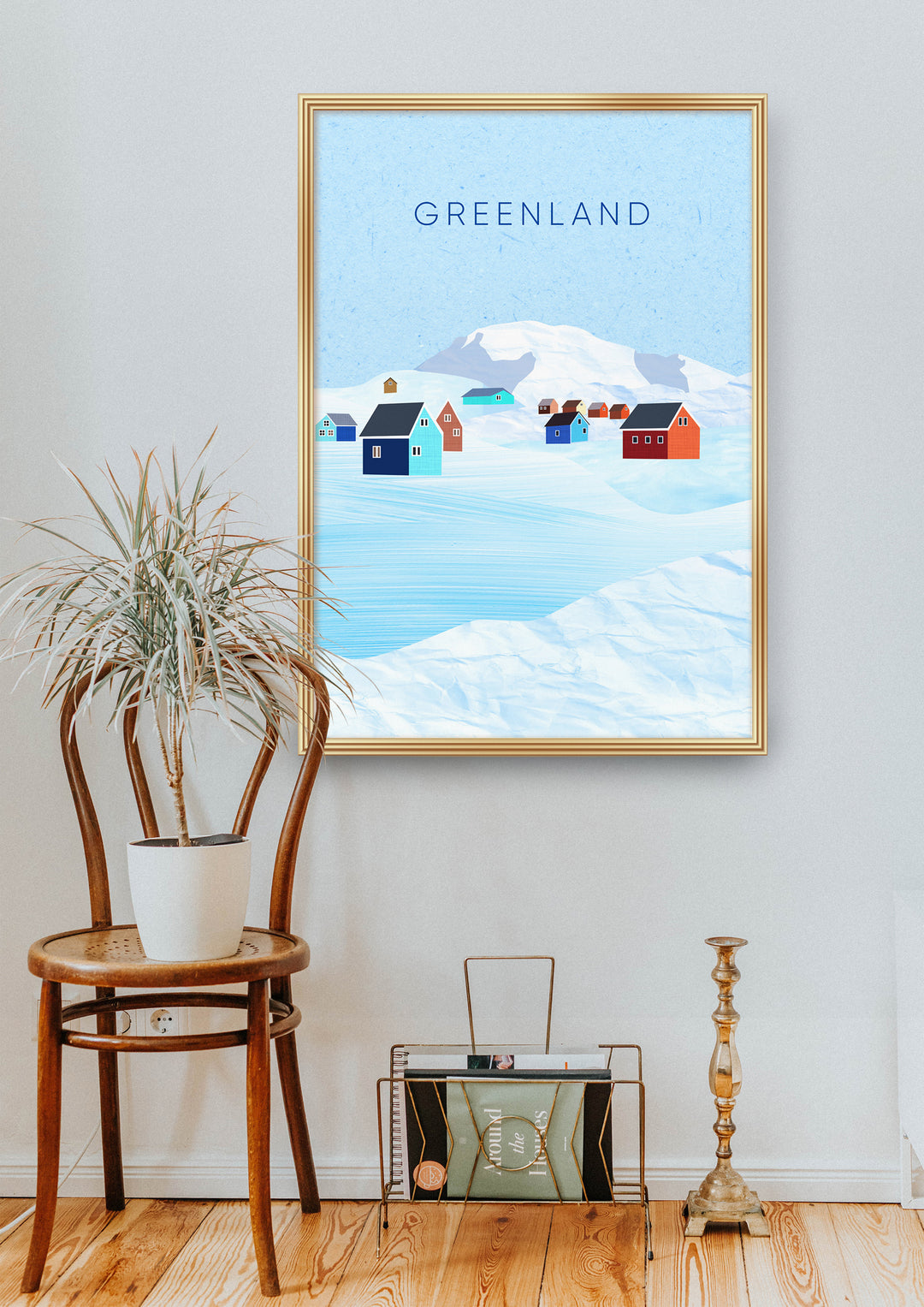 Greenland Minimal Travel Poster