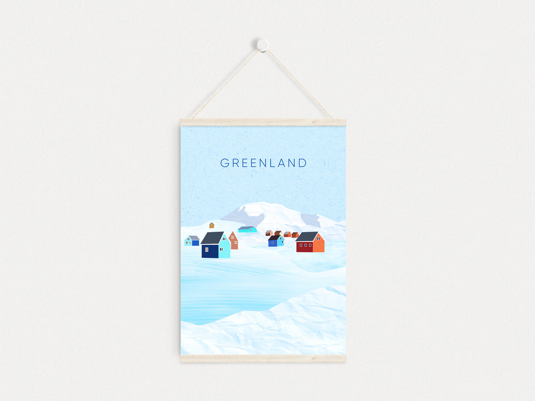 Greenland Minimal Travel Poster