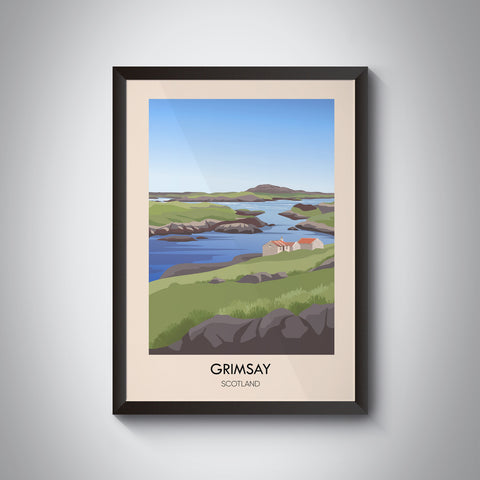Grimsay Scotland Travel Poster