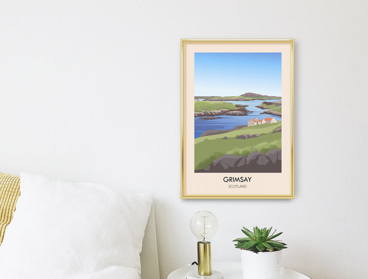 Grimsay Scotland Travel Poster