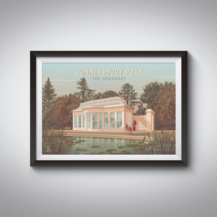 Gunnersbury Park Orangery London Travel Poster