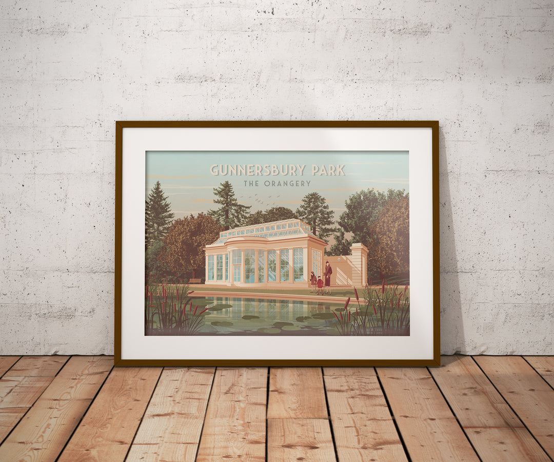 Gunnersbury Park Orangery London Travel Poster