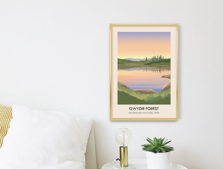 Gwydir Forest Snowdonia Travel Poster