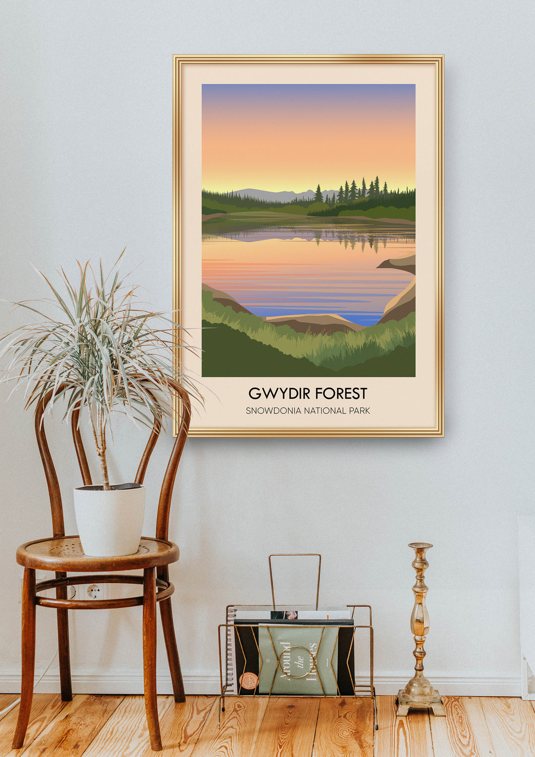 Gwydir Forest Snowdonia Travel Poster