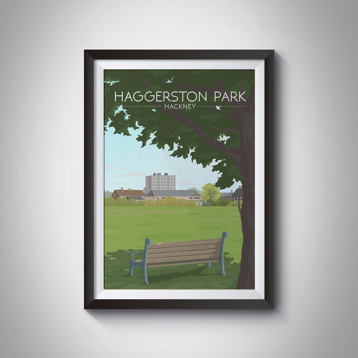 Haggerston Park London Travel Poster