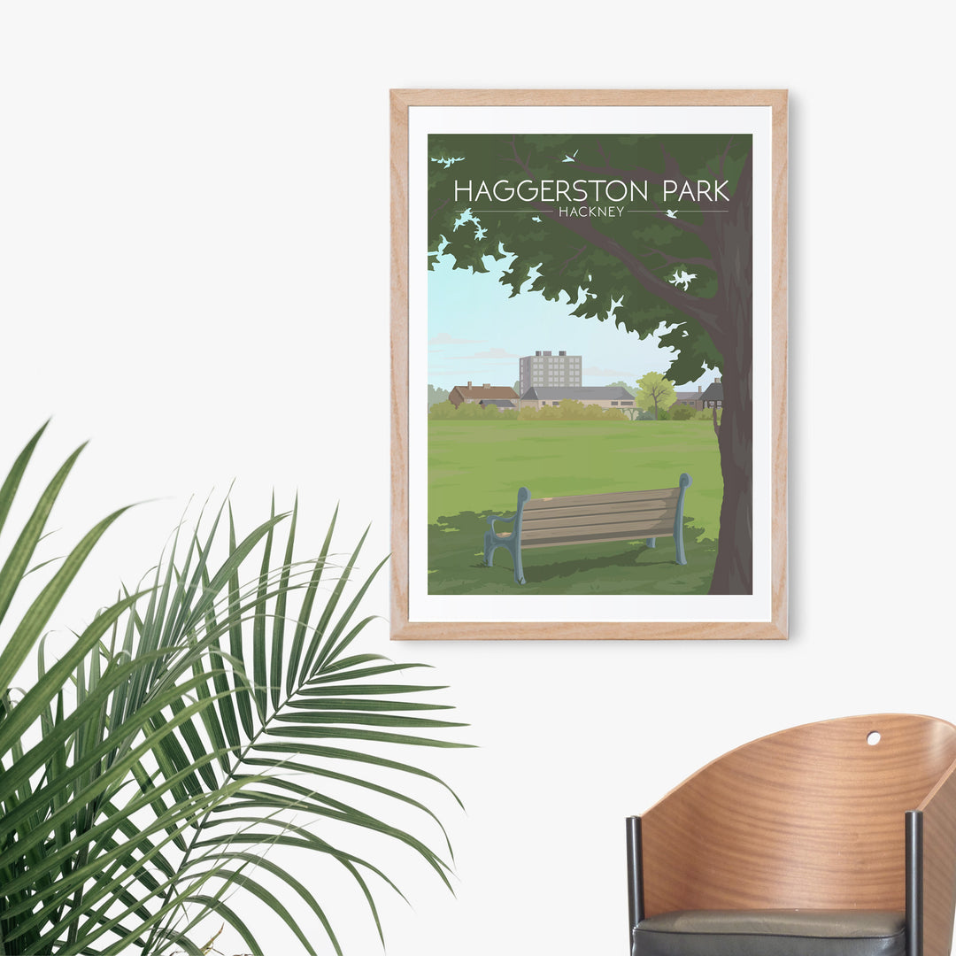 Haggerston Park London Travel Poster