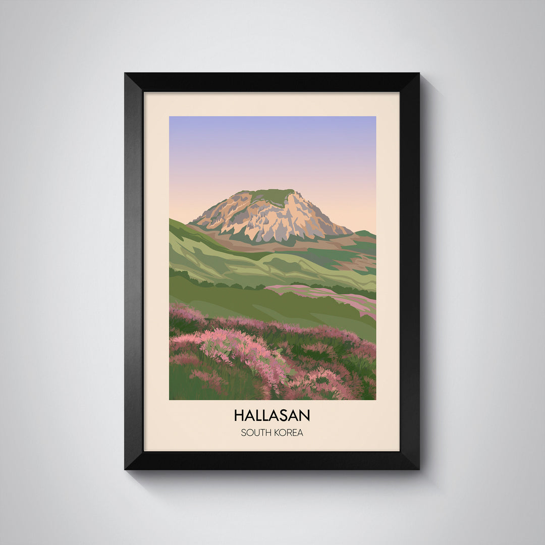 Hallasan South Korea Travel Poster