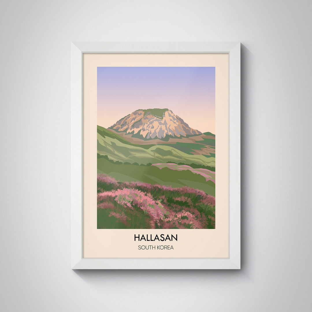 Hallasan South Korea Travel Poster