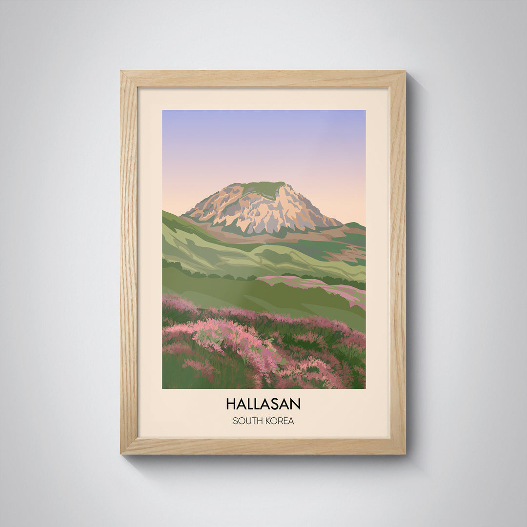 Hallasan South Korea Travel Poster