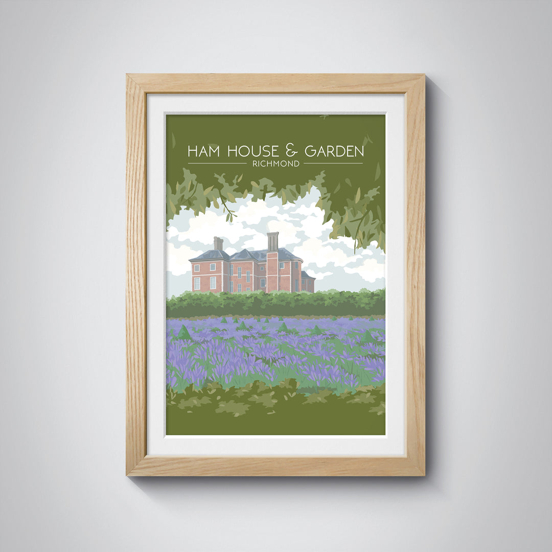 Ham House and Garden London Travel Poster