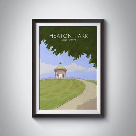 Heaton Park Manchester Travel Poster