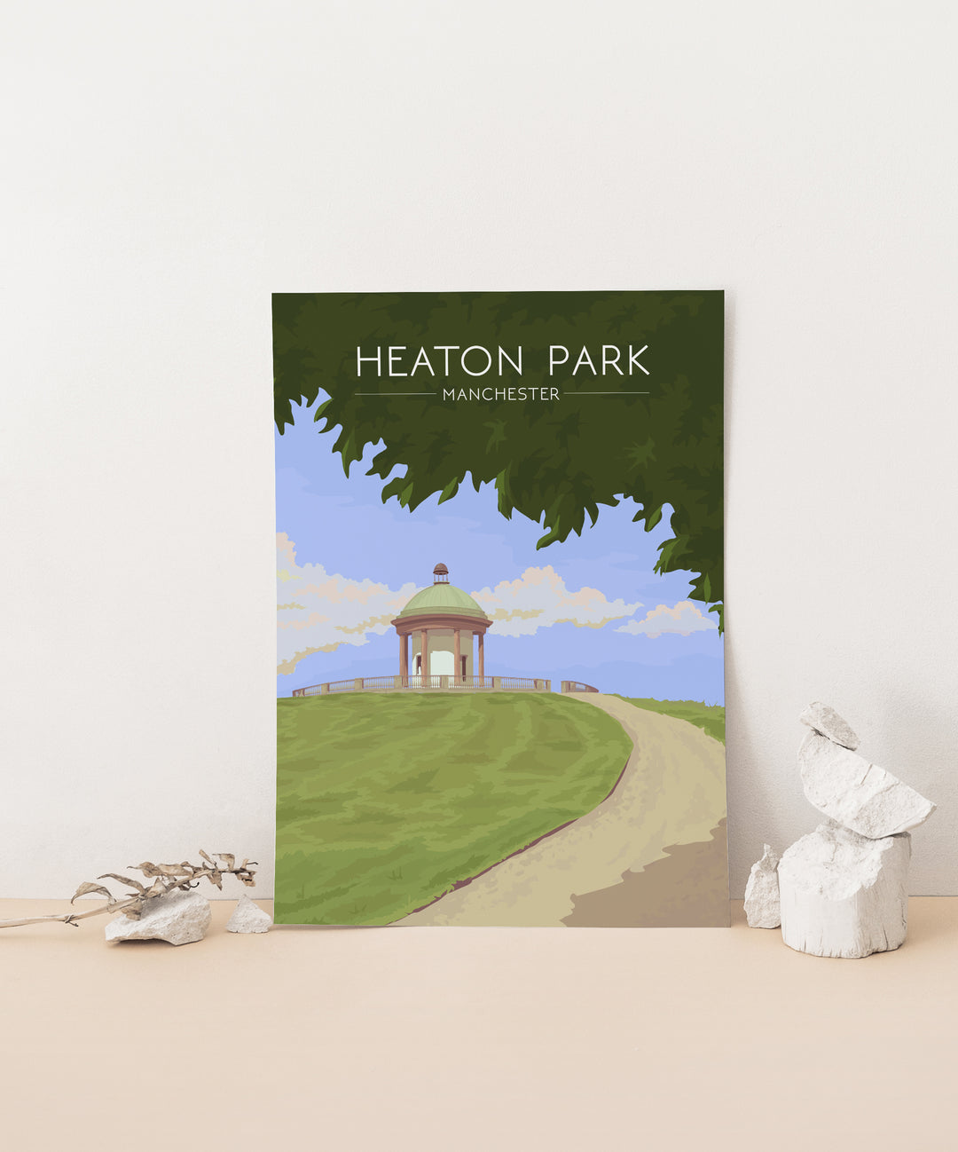 Heaton Park Manchester Travel Poster