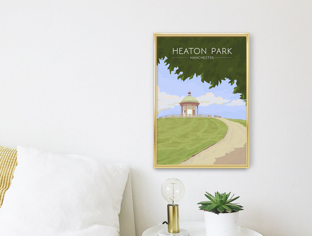 Heaton Park Manchester Travel Poster