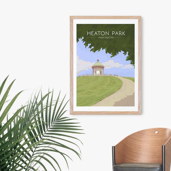 Heaton Park Manchester Travel Poster