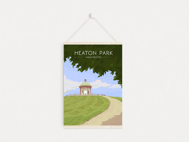 Heaton Park Manchester Travel Poster