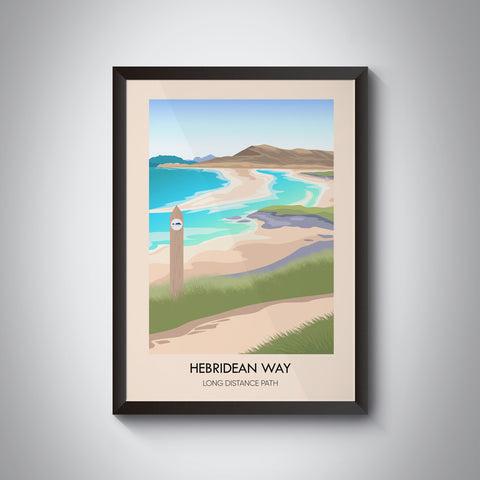 Hebridean Way Long Distance Hiking Trail Travel Poster