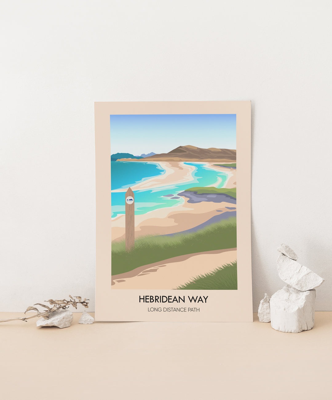 Hebridean Way Long Distance Hiking Trail Travel Poster