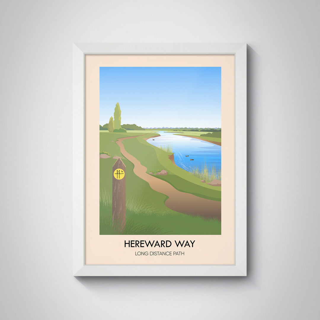 Hereward Way Hiking Trail Travel Poster