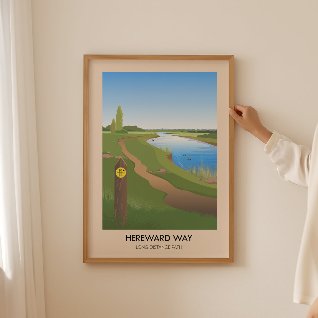 Hereward Way Hiking Trail Travel Poster