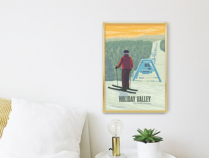 Holiday Valley NY Ski Resort Travel Poster