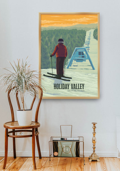 Holiday Valley NY Ski Resort Travel Poster