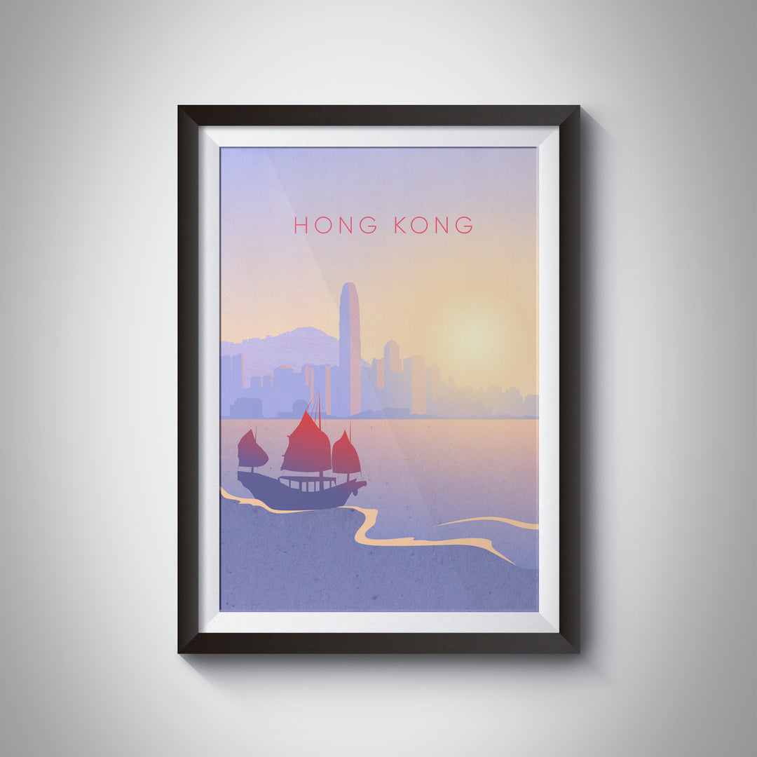 Hong Kong Minimal Travel Poster