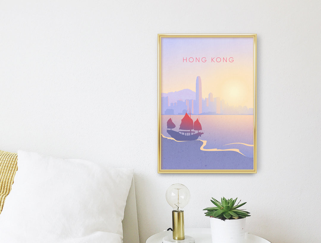 Hong Kong Minimal Travel Poster