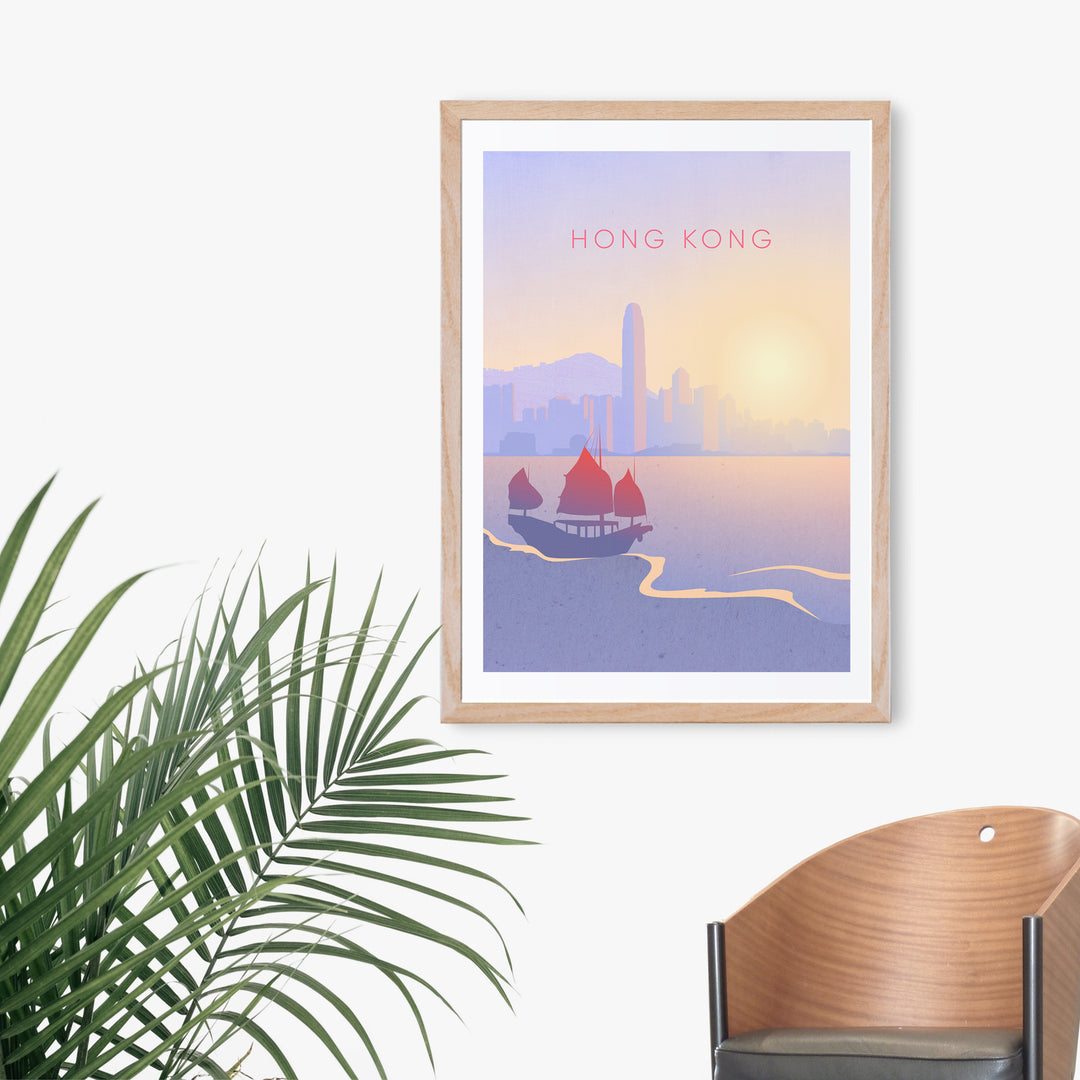 Hong Kong Minimal Travel Poster