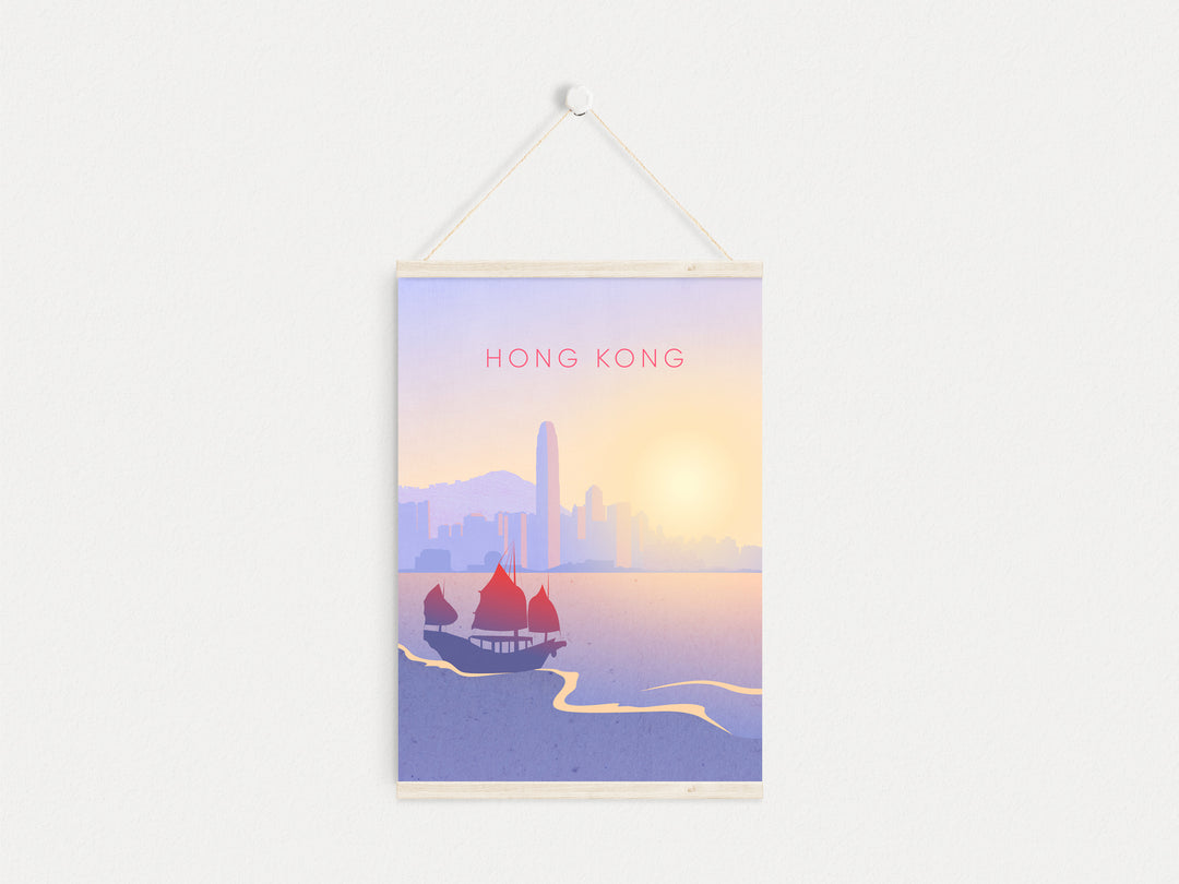 Hong Kong Minimal Travel Poster