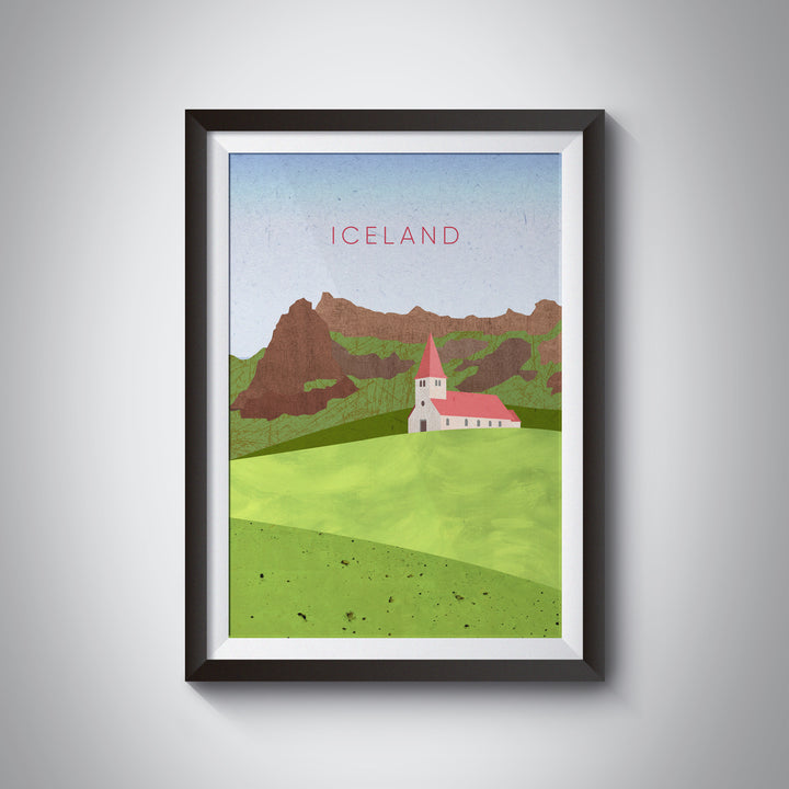 Iceland Minimal Travel Poster