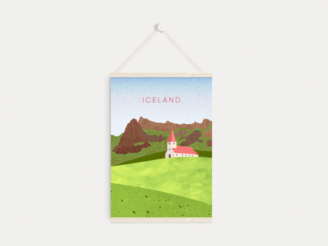 Iceland Minimal Travel Poster