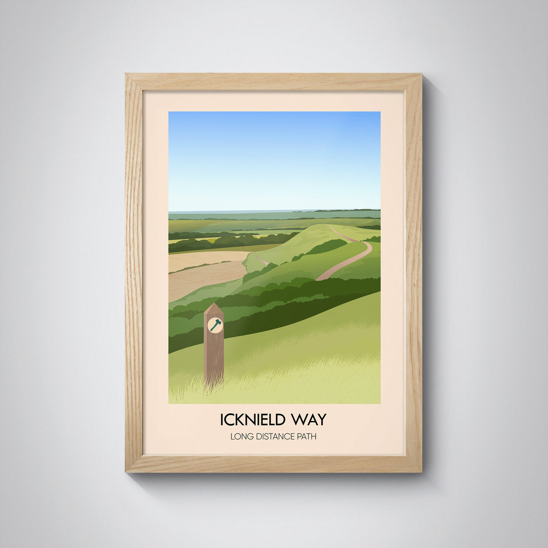 Icknield Way Hiking Trail Travel Poster