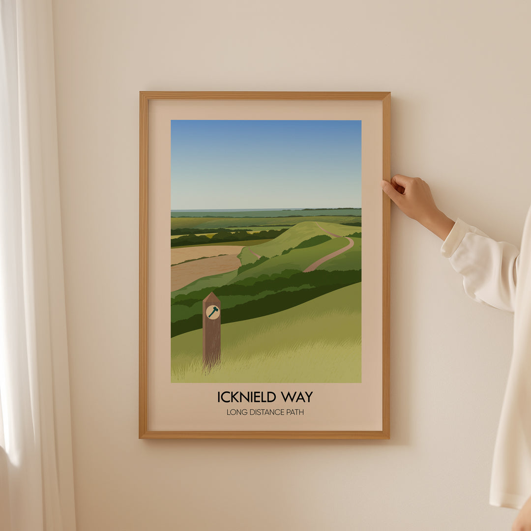 Icknield Way Hiking Trail Travel Poster