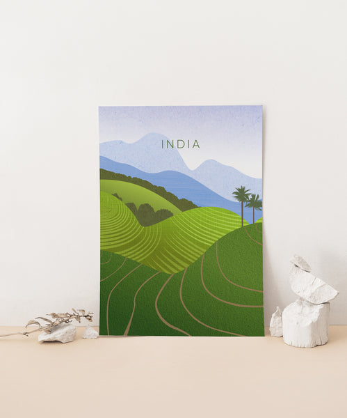 India Minimal Travel Poster