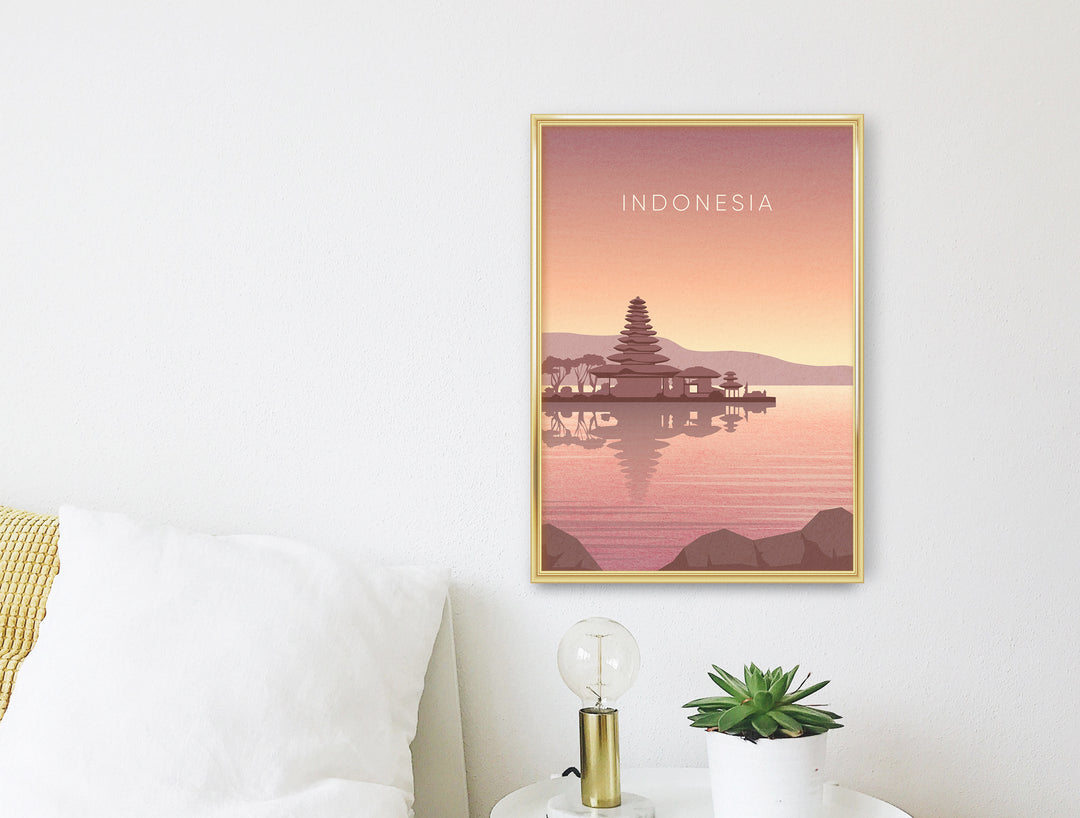 Indonesia Minimal Travel Poster