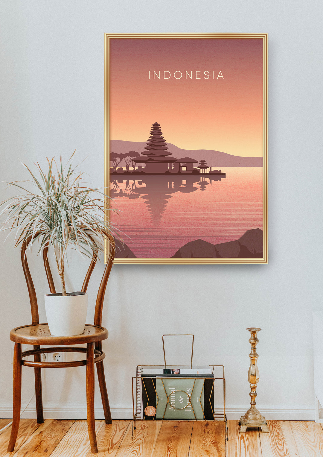 Indonesia Minimal Travel Poster