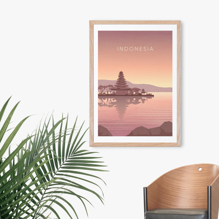 Indonesia Minimal Travel Poster