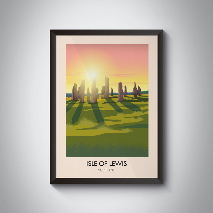 Isle of Lewis Scotland Travel Poster