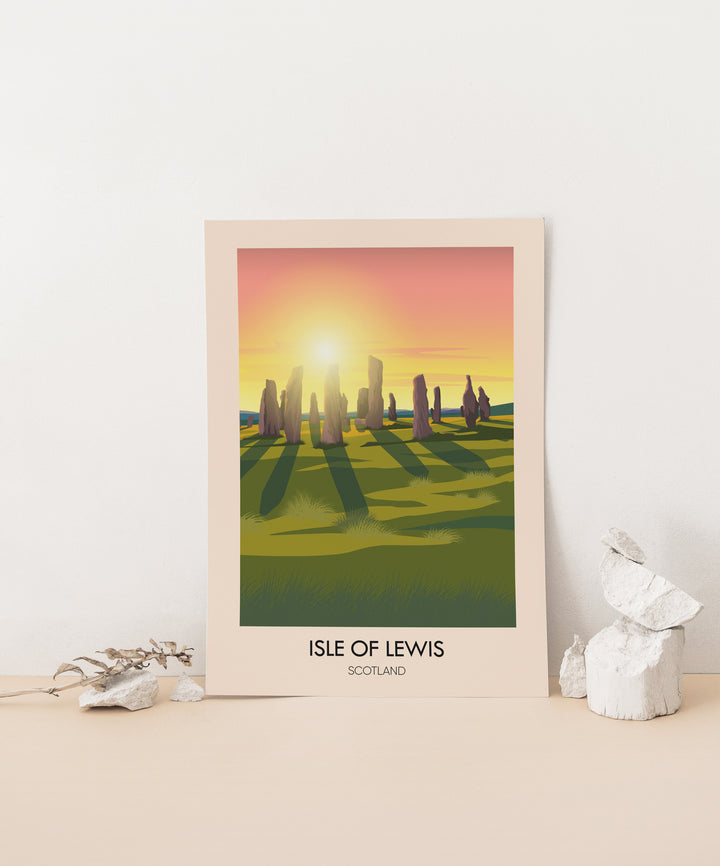 Isle of Lewis Scotland Travel Poster