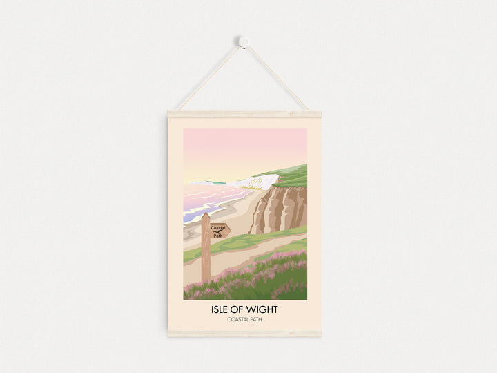 Isle of Wight Coastal Path Travel Poster