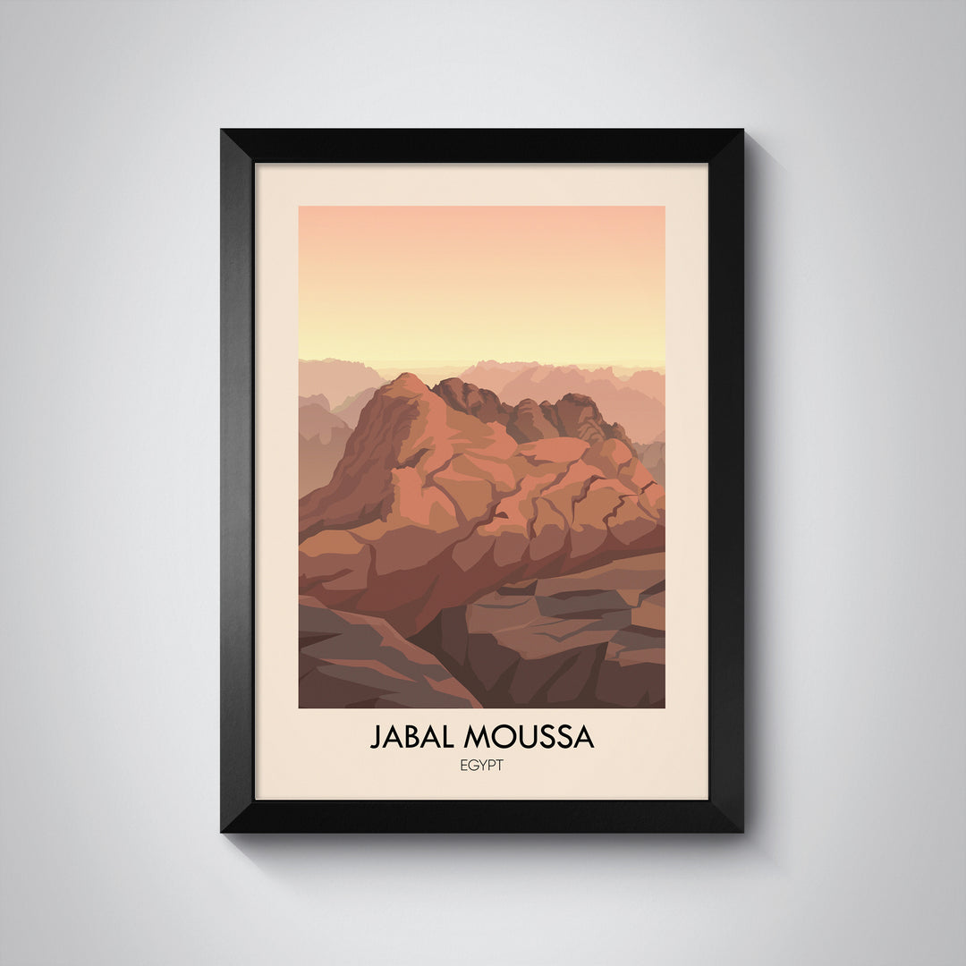 Jabal Moussa Egypt Travel Poster